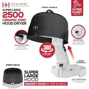 Black Ceramic Ionic Hood Dryer